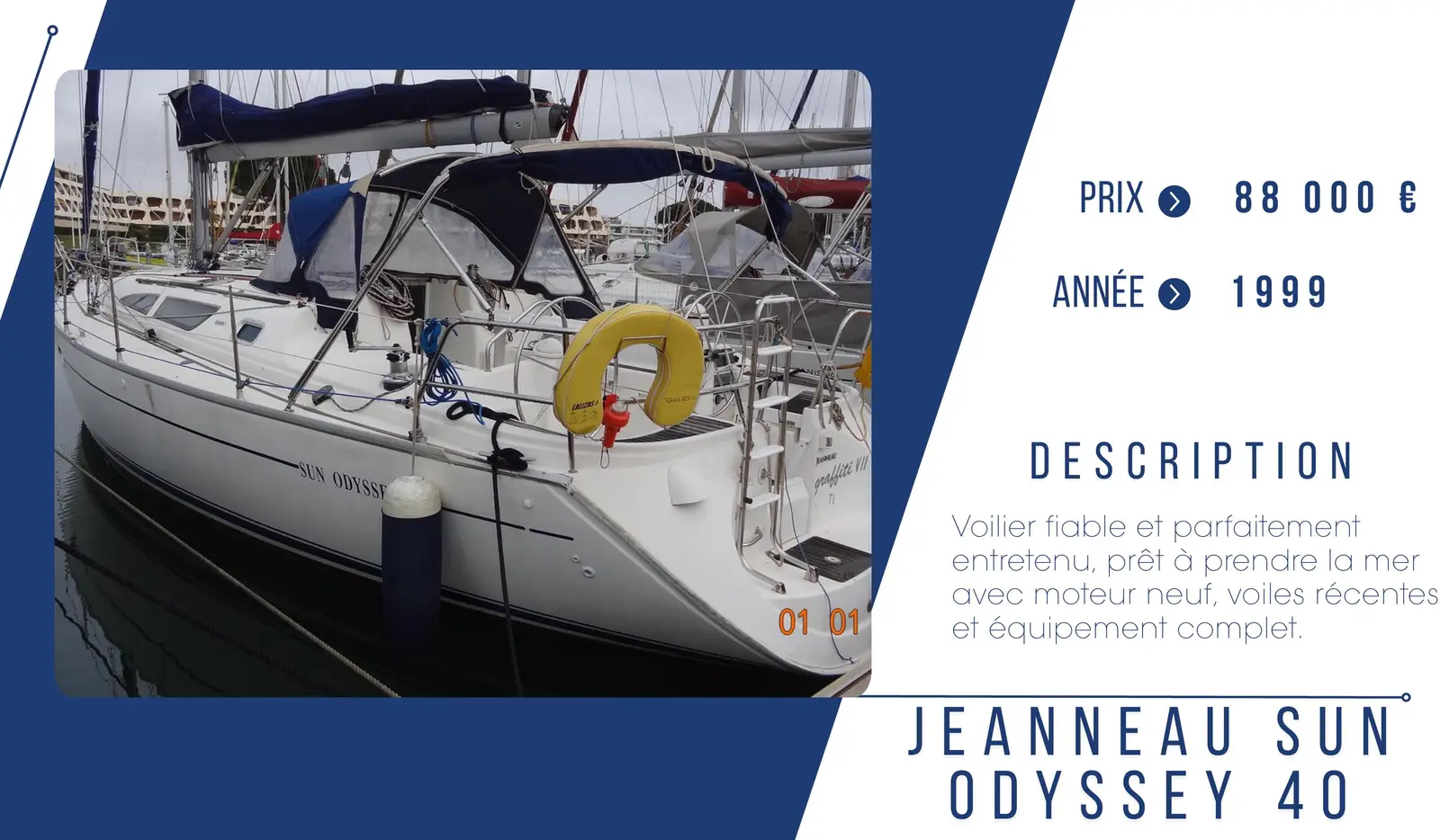 JEANNEAU SUN ODYSSEY 40 – Yacht 11.89 m – Image n°1