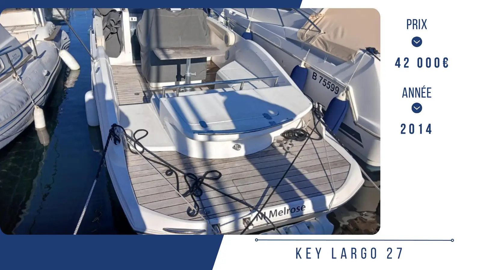 KEY LARGO 27 – Yacht 8.2 m – Image n°1