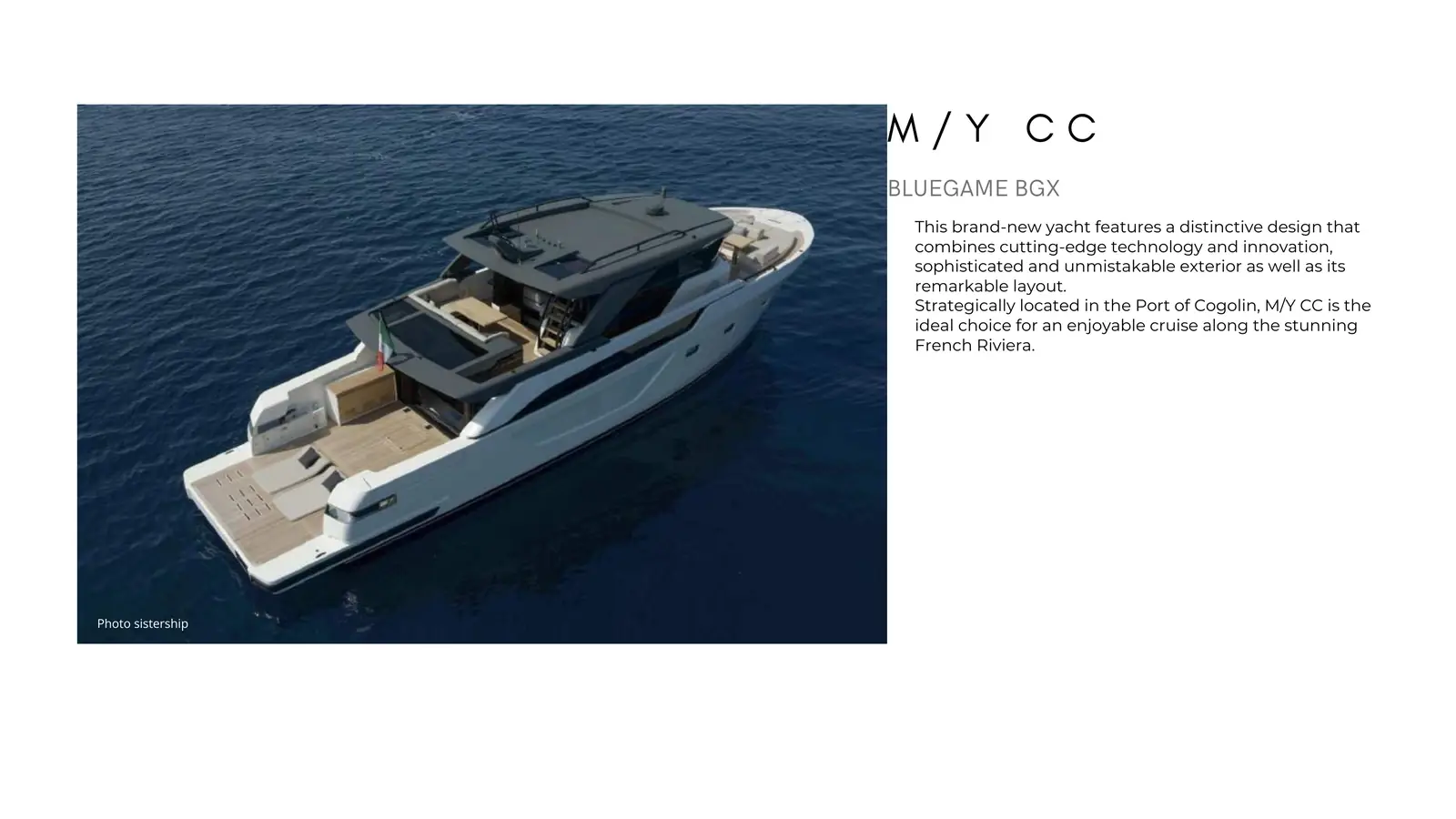 BLUEGAME CC – Yacht 20 m – Image n°1