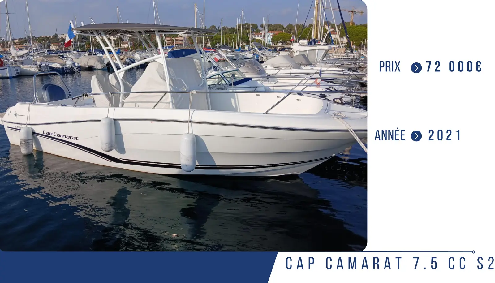 JEANNEAU CAP CAMARAT 7.5 CC S2 – Yacht 7.42 m – Image n°1