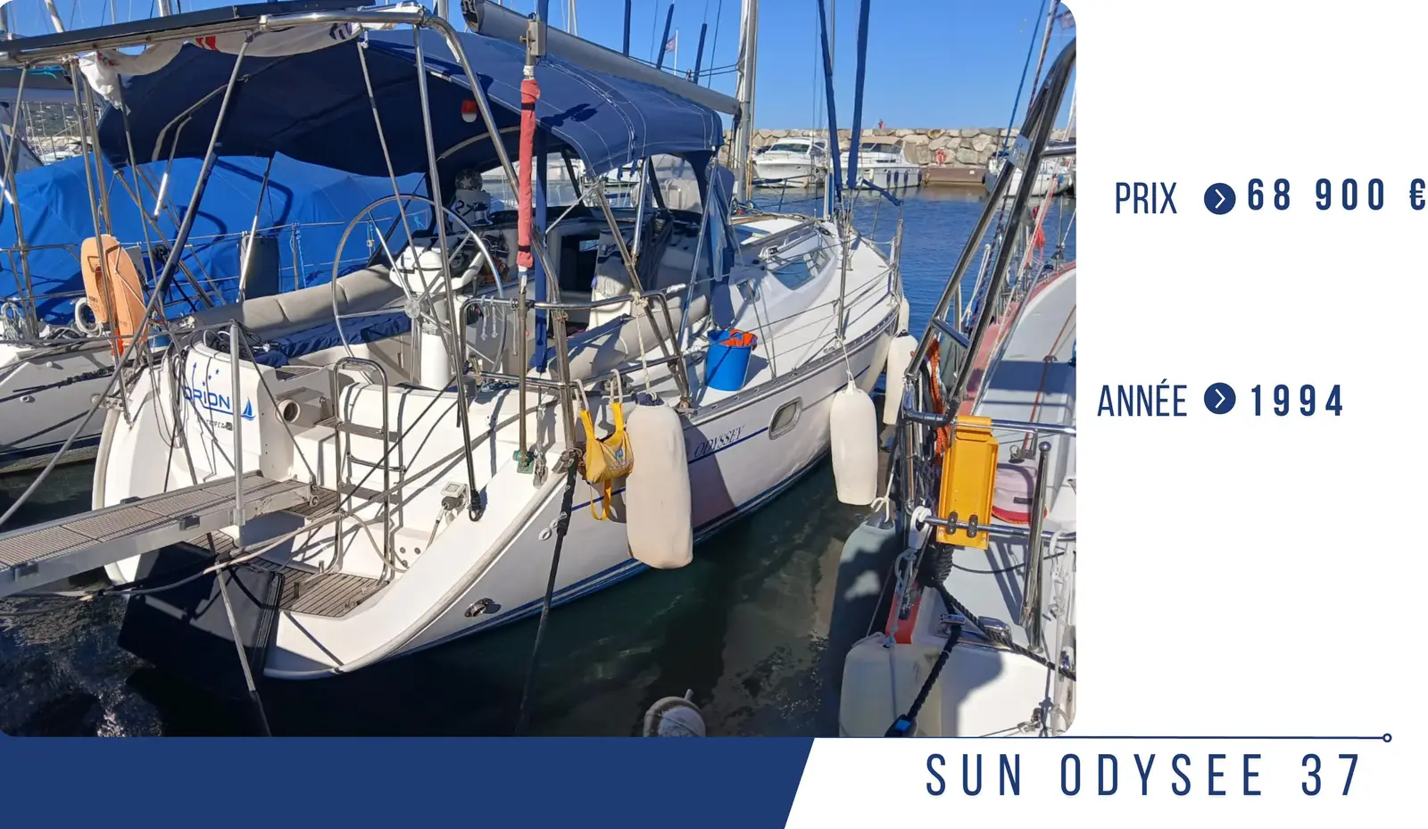 JEANNEAU SUN ODYSSEY 37 – Yacht 11.4 m – Image n°1