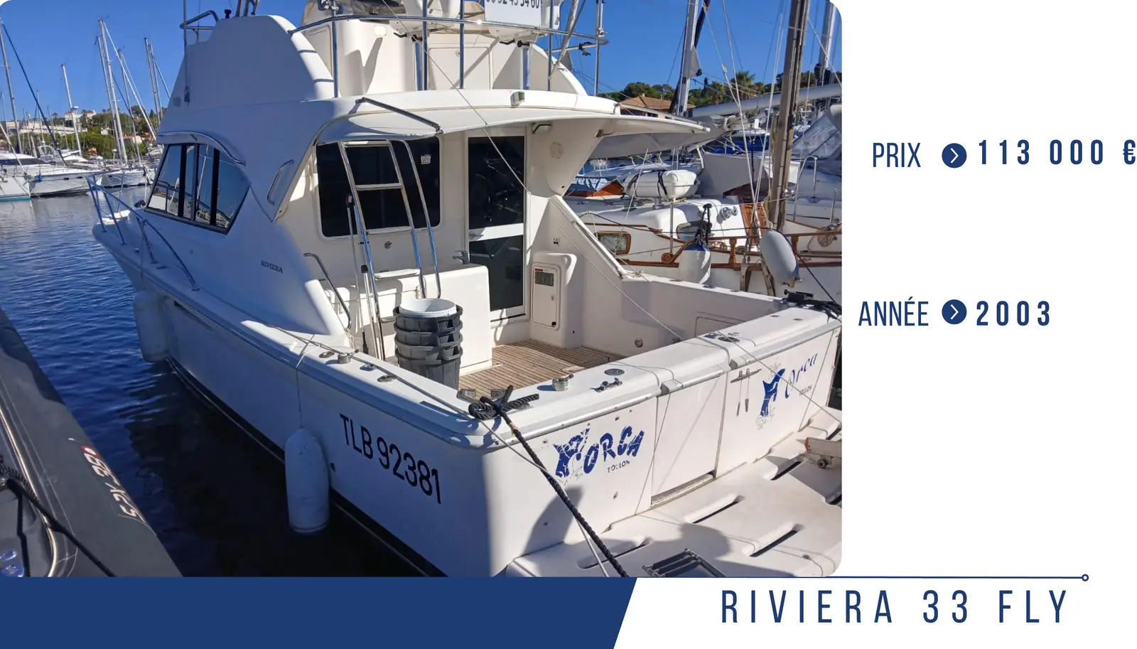 RIVIERA 33 FLY – Yacht 10.5 m – Image n°1